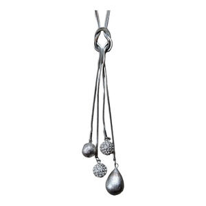 Multi Pendant Style Necklace  Silver Adjustable
